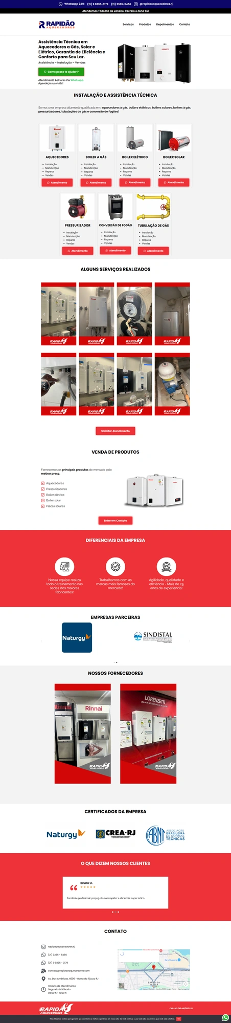 Projeto Rapidão Aquecedores — Due Web Studio